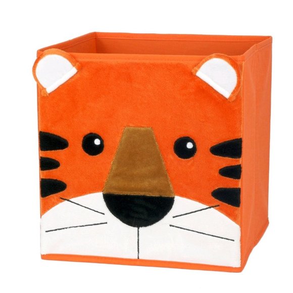 YOUR ZONE Collapsible Orange Storage Bin - Tiger - Picture 3 of 4